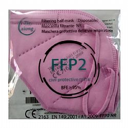 Tiexiong FFP2 Civil Protective Mask BFE >95% Ροζ 1τμχ